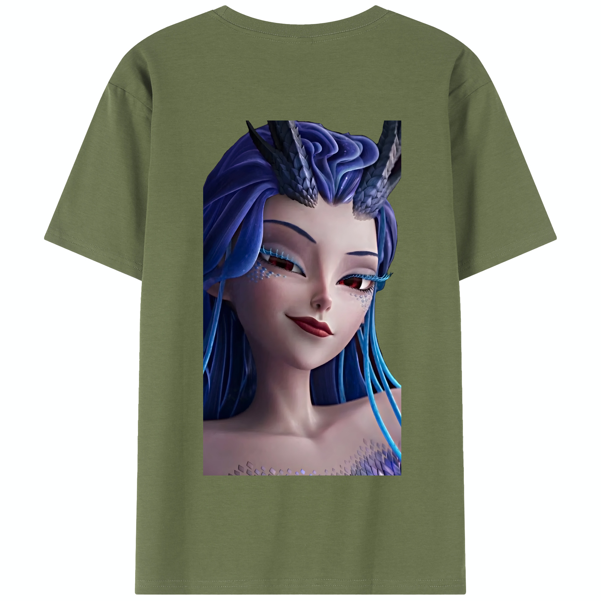 （画像用） Ne Zha 2 ナタ 魔童の大暴れ 綿100％半袖Tシャツ（背面プリント）